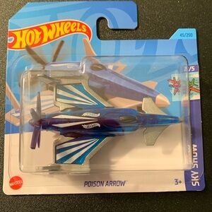 Hot wheels poison arrow blue plane jet sky shoe